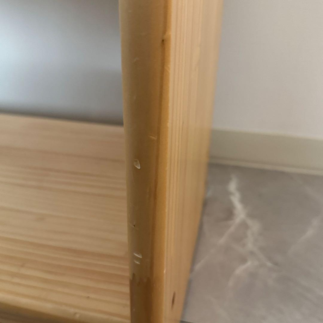 白木棚 （大）可動式 ブロック社 3段