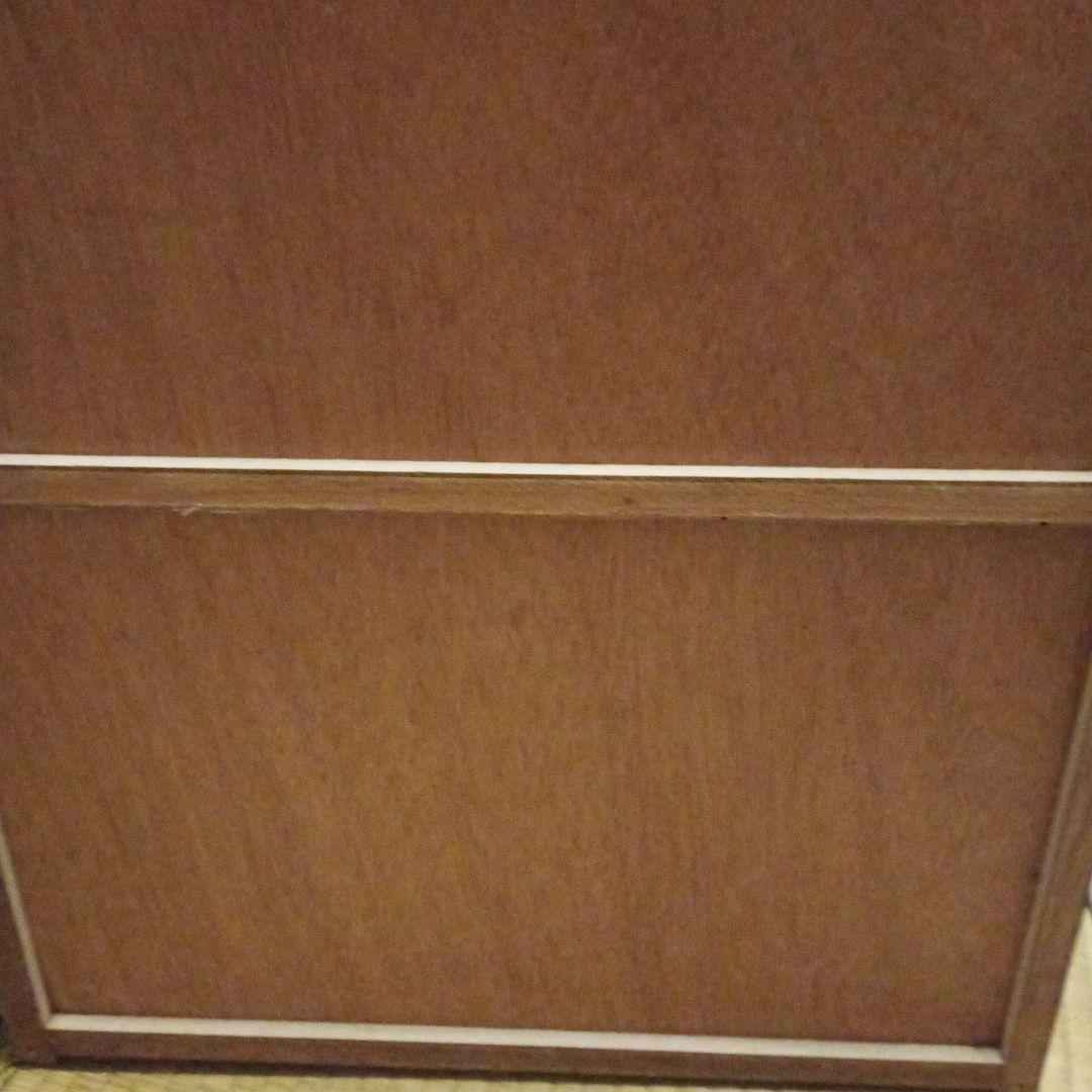 昭和レトロ 鉛筆柄 棚 扉付き シェルフ カラーボックス 3段棚 当時物