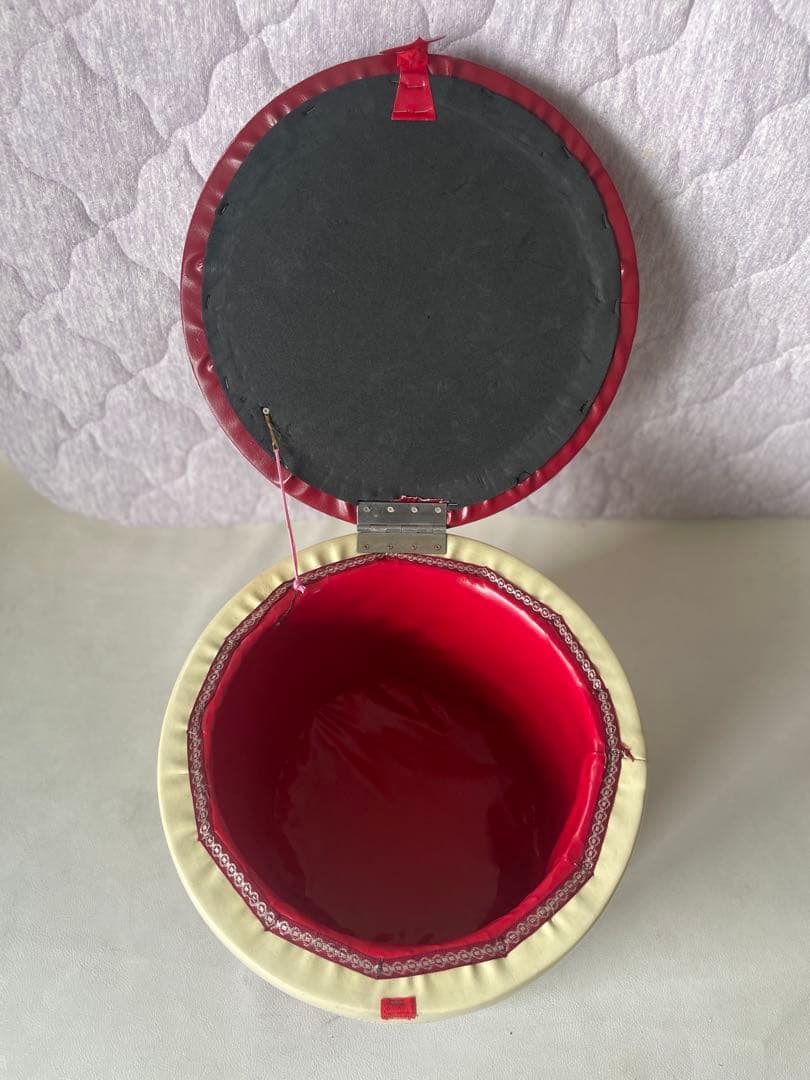 ヤング・バンビー 昭和レトロポップ 花柄 小物収納ケース付き スツール