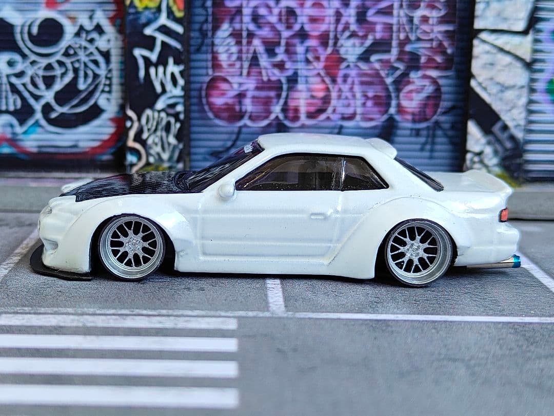 ホットウィールカスタム 日産 ワンビア シルビア 顔面スワップ☆トミカ