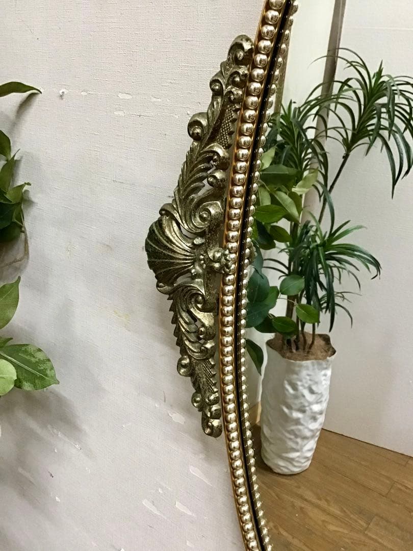 管255☆イタリア製☆アンティーク調☆クラシックミラー☆壁掛けミラー