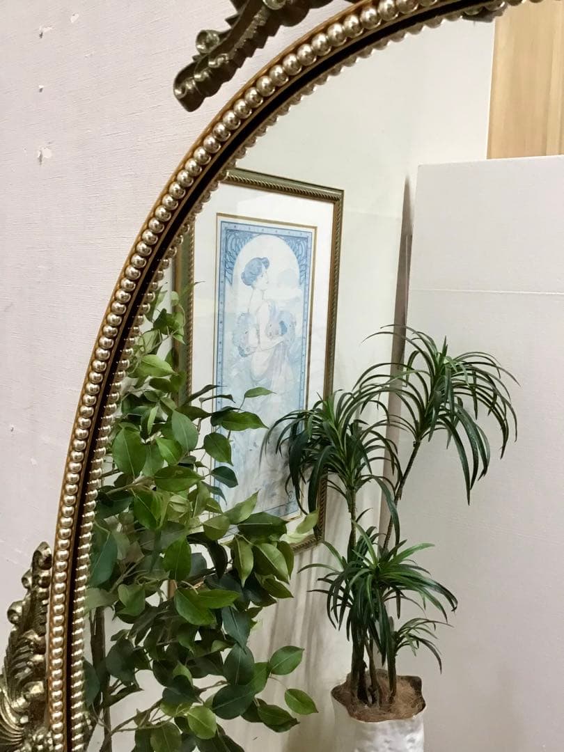 管255☆イタリア製☆アンティーク調☆クラシックミラー☆壁掛けミラー