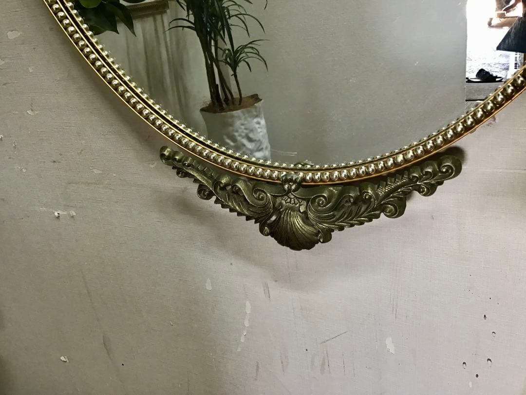 管255☆イタリア製☆アンティーク調☆クラシックミラー☆壁掛けミラー