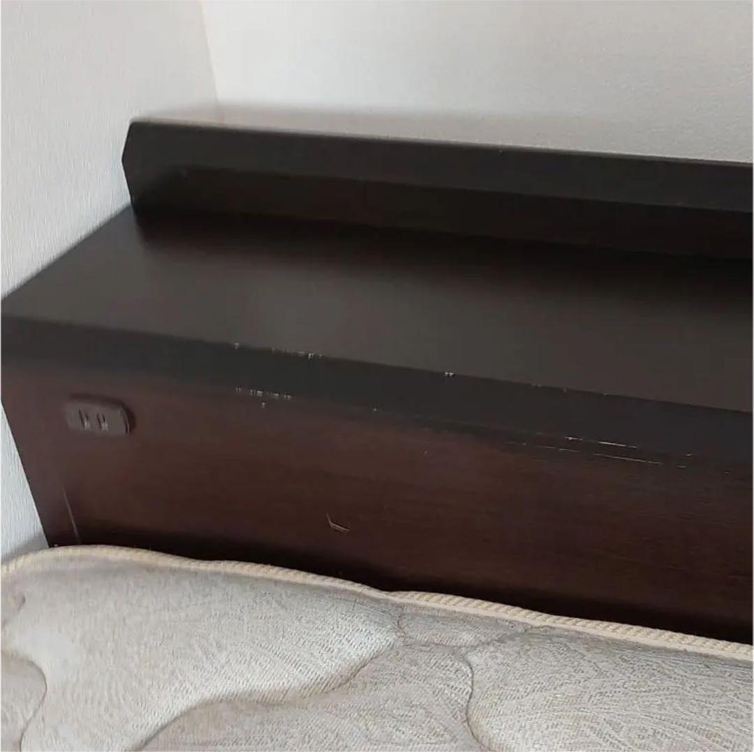 フランスベッド　ダブル　マットレス＆フレーム（引出しタイプ、コンセント付）