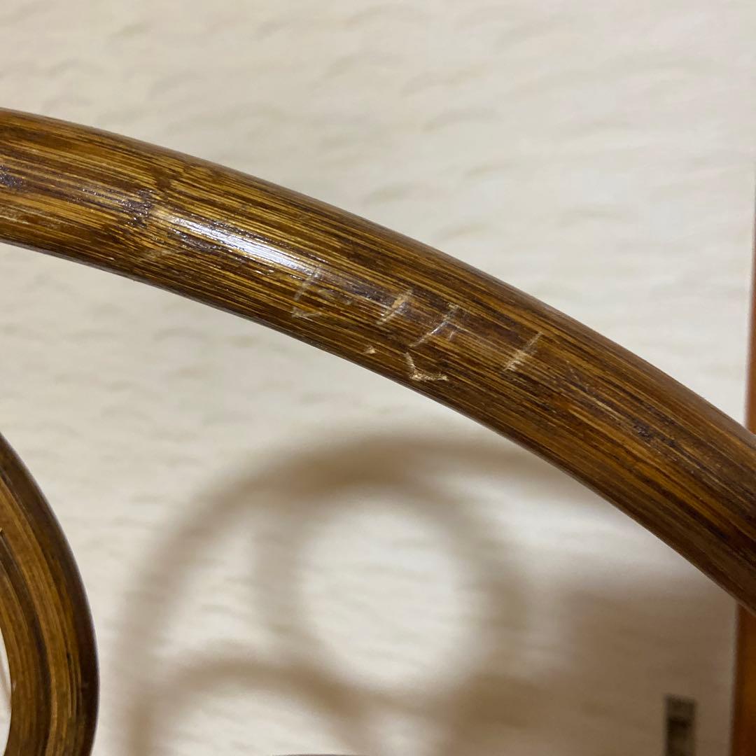 レトロ　ラタン製二重パーテーション 間仕切り　衝立　フラワースタンド