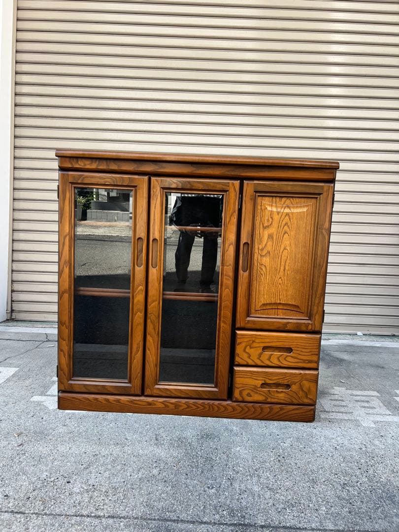 A745♠️アンティーク木製サイドボード リビングボード 飾り棚