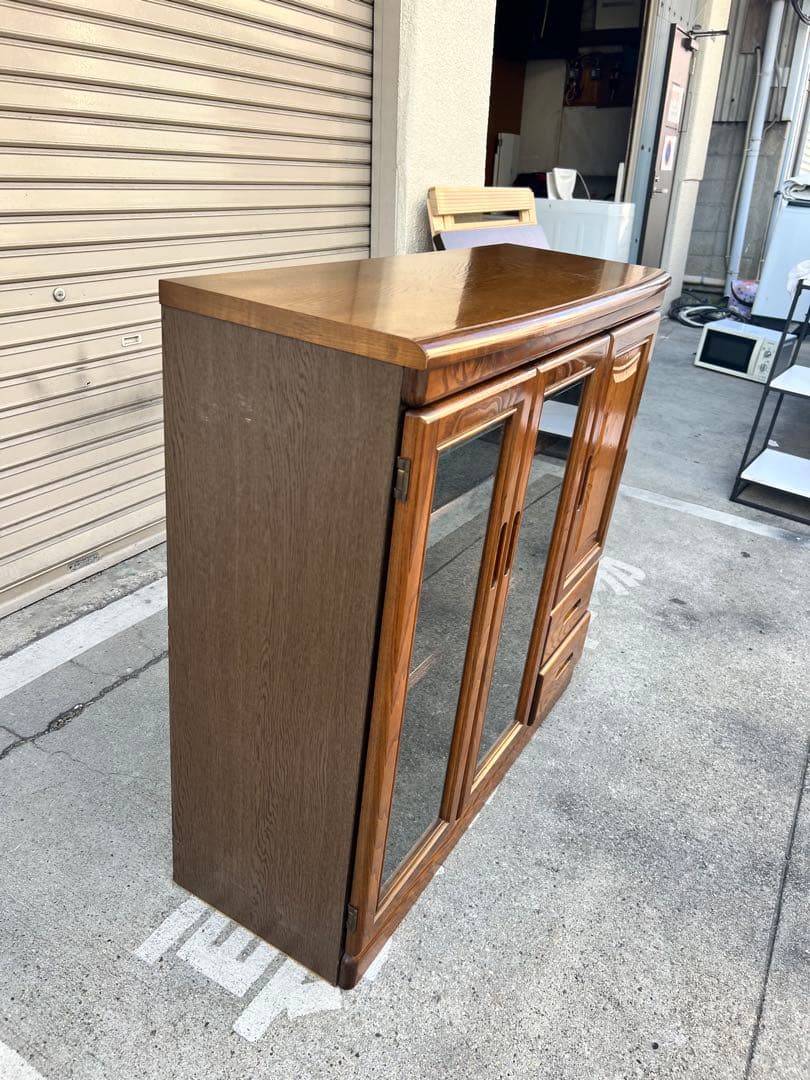 A745♠️アンティーク木製サイドボード リビングボード 飾り棚