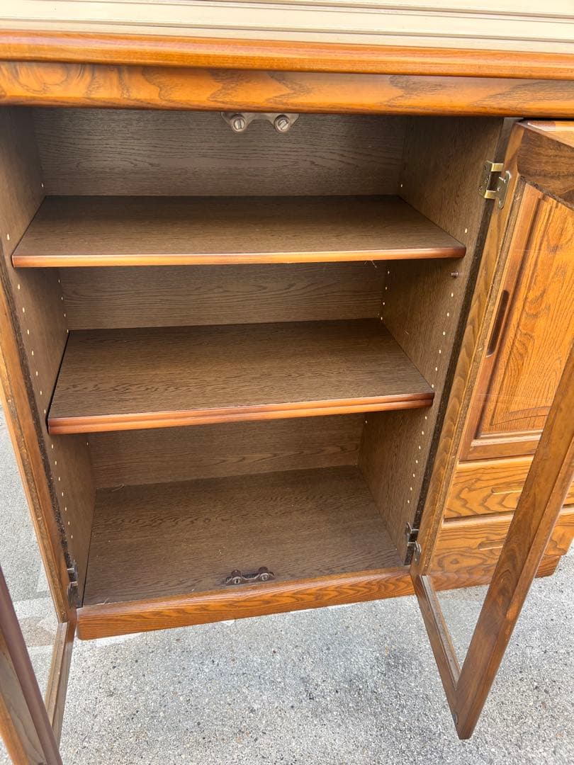 A745♠️アンティーク木製サイドボード リビングボード 飾り棚