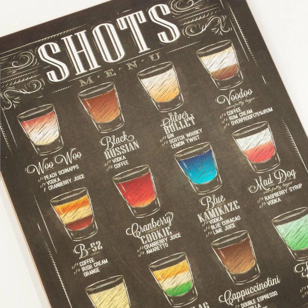 木製看板40 】カクテル sh★壁掛けポスターbarバーお酒インテリアおしゃれ絵