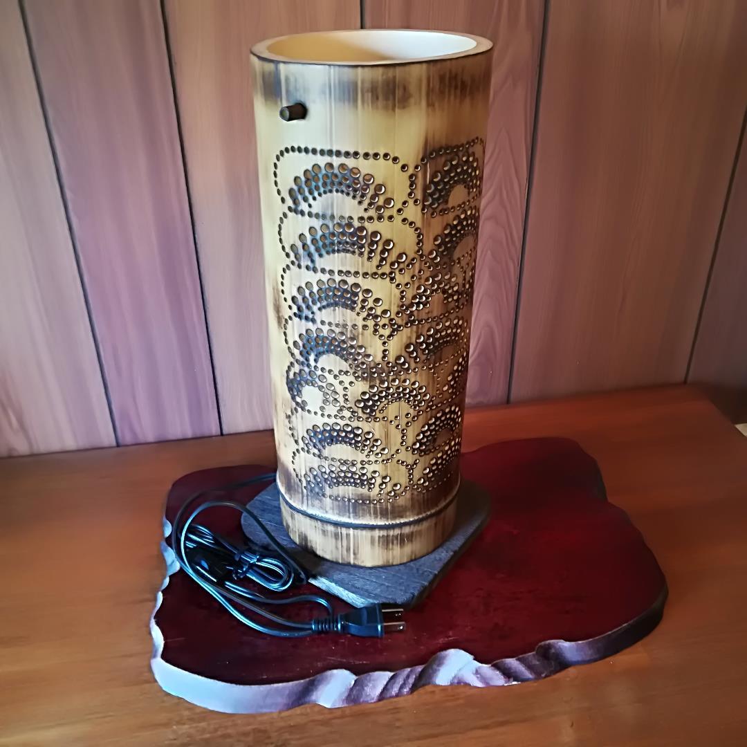 癒し灯火　竹行灯　No23185