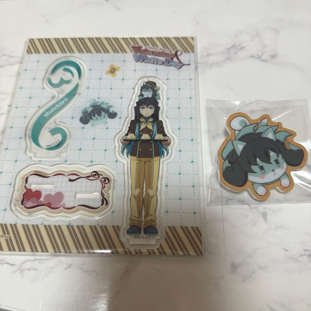 鬼滅の刃 バレンタイン アクリルスタンド ・アニマルクッキーバッジ 時