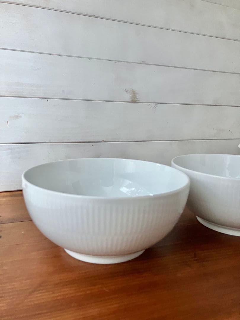 ロイヤルコペンハーゲン ＊ ホワイトフルーテッド ボウル 2個セット
