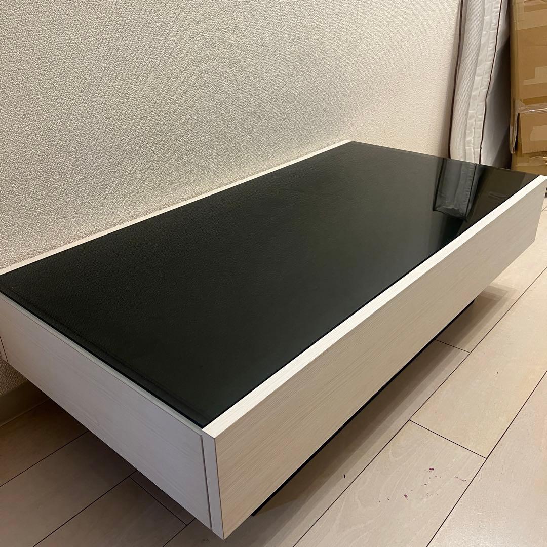 ホワイト木製センターテーブル 日本製