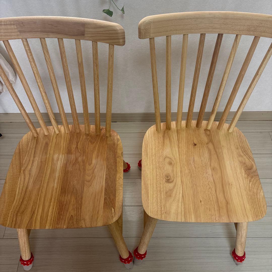 ナチュラルウッド　ウィンザーチェア2脚セット