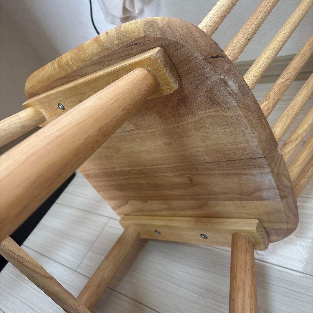 ナチュラルウッド　ウィンザーチェア2脚セット