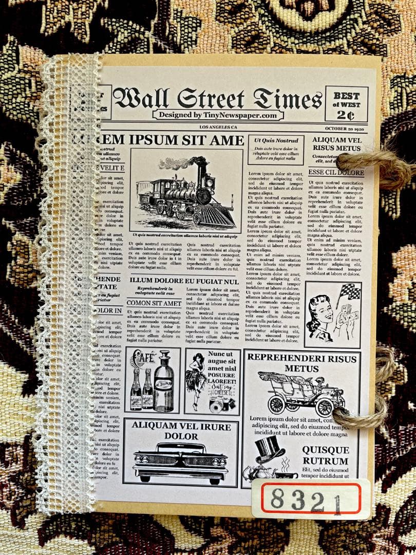 ハンドメイド☆ジャンクジャーナル雑記帳(英字新聞) - メルカリ