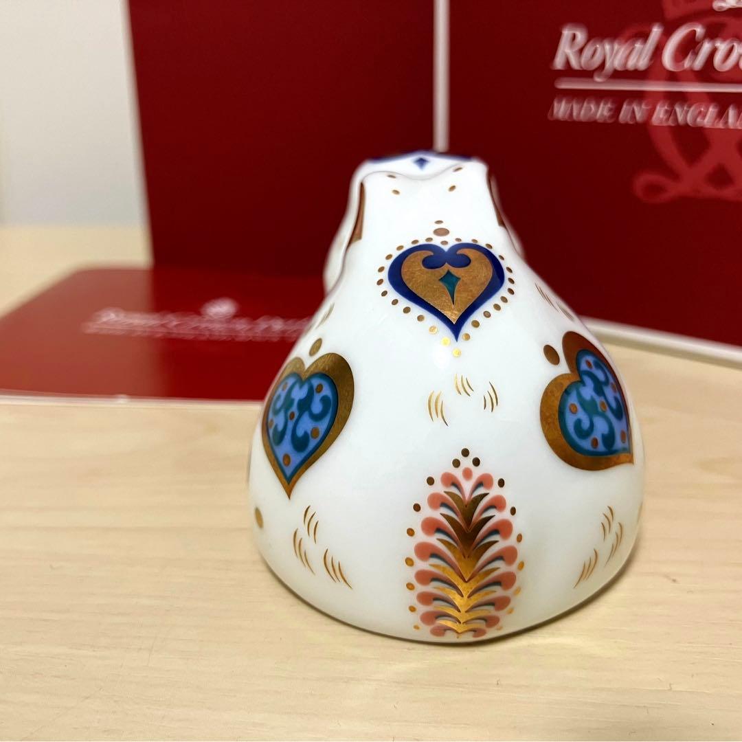 ロイヤルクラウンダービー うさぎ ペーパーウェイト ニューイヤーラビット