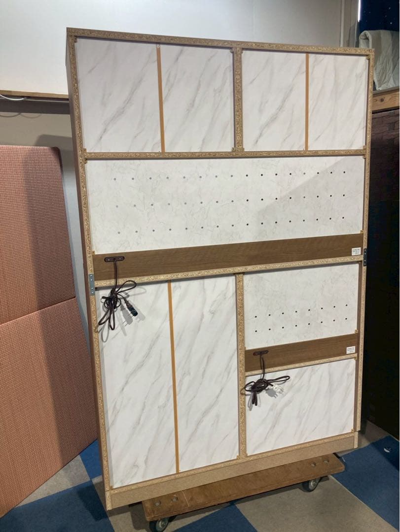 送料込み　木目調食器棚 キッチンボード 幅120 LOWYA(TPS4878）