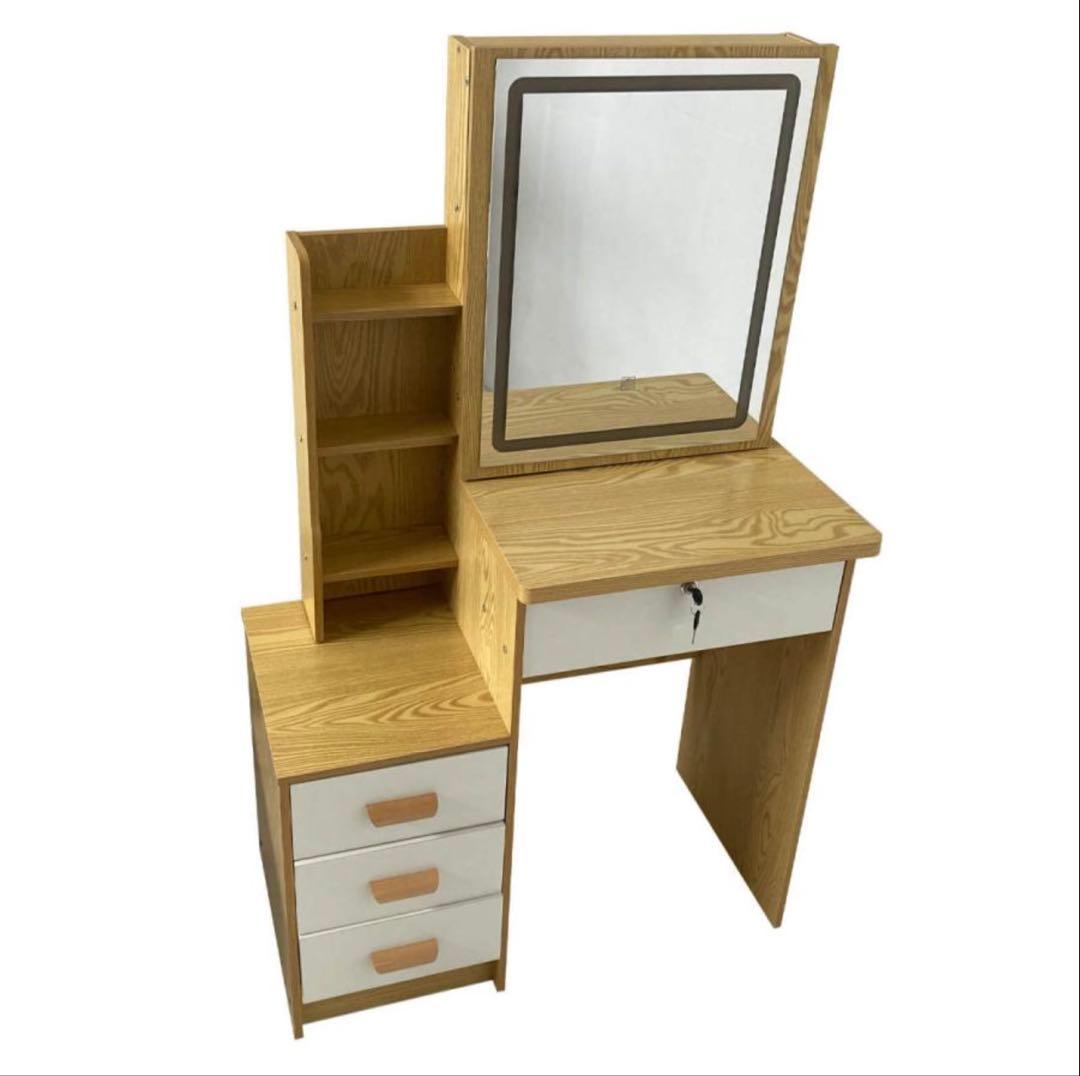 ドレッサー おしゃれ テーブル 安い 鏡台 椅子 スツール セット 収納 LED