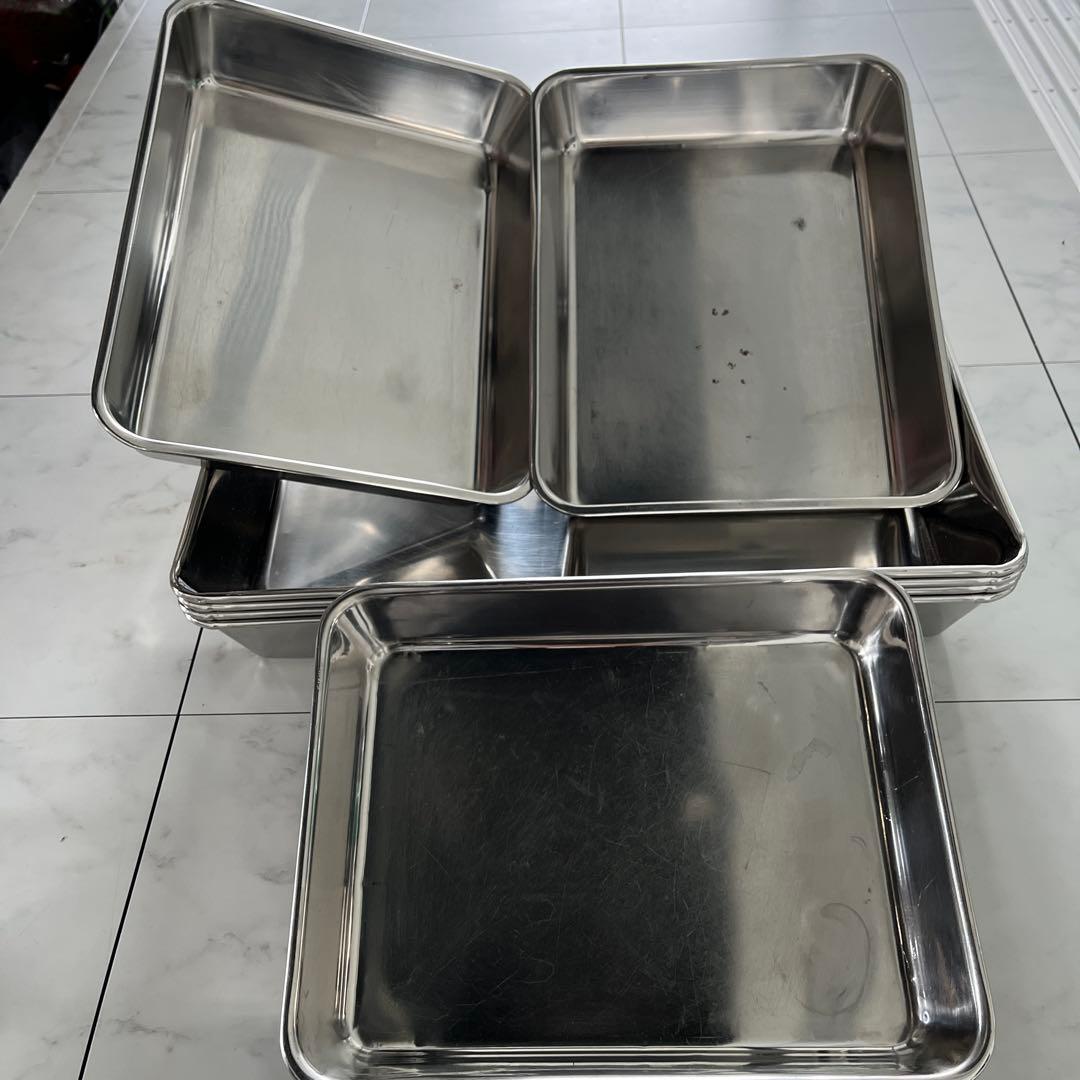 ステンレス製 深型組バット 業務用　まとめ売り