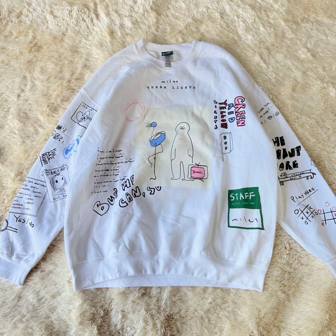 milet GREEN LIGHTSツアー Sweat Shirt ライブグッズ milet 5th anniversary live “GREEN LIGHTS”」オフィシャルグッズ公開