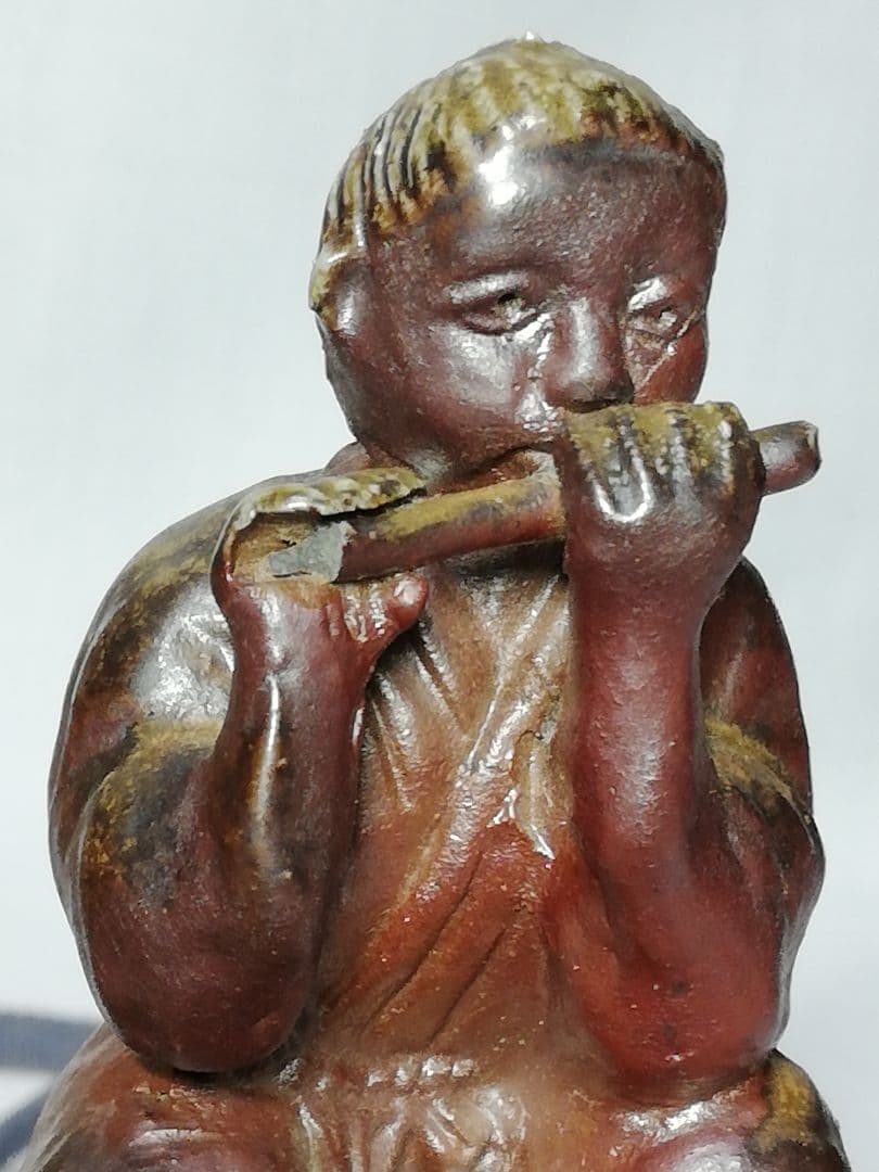 小野田瑞穂 備前焼 干支置物「丑」 共箱栞 縁起物 牛 丑年 工芸品 細工