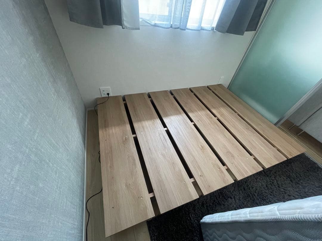 セミダブル ベッドフレーム ナチュラル 140x200cm