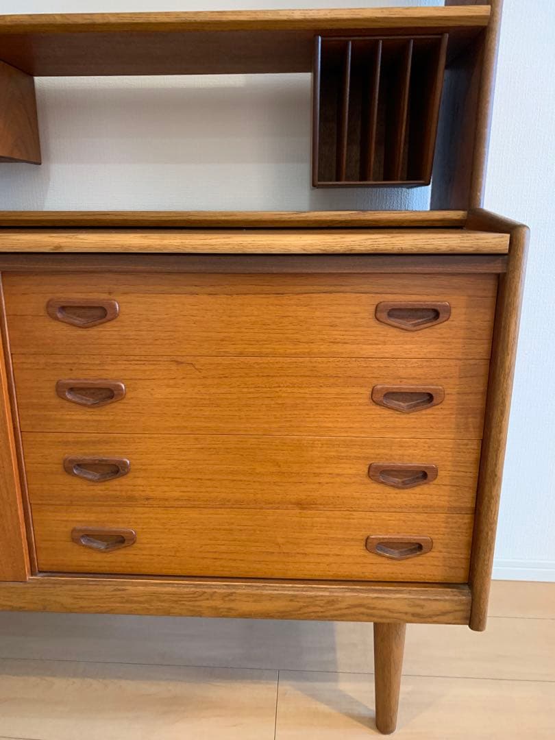 【ytx】オープンシェルフ　北欧ビンテージ　チーク　オーク コンビ