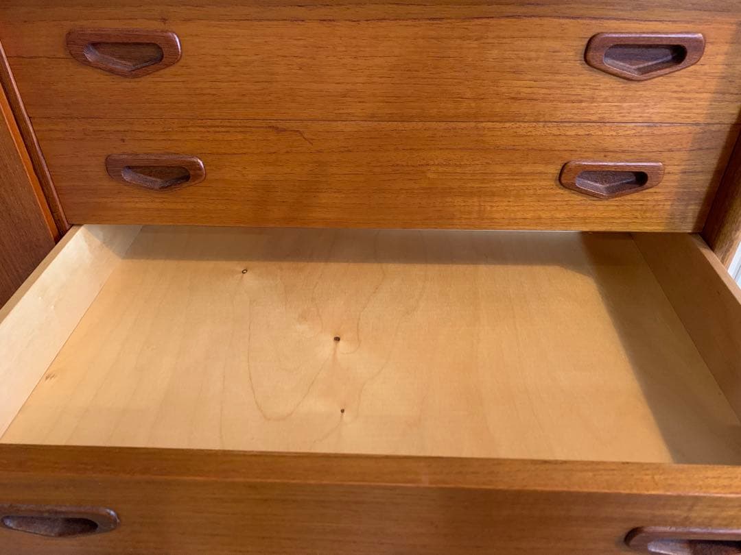 【ytx】オープンシェルフ　北欧ビンテージ　チーク　オーク コンビ