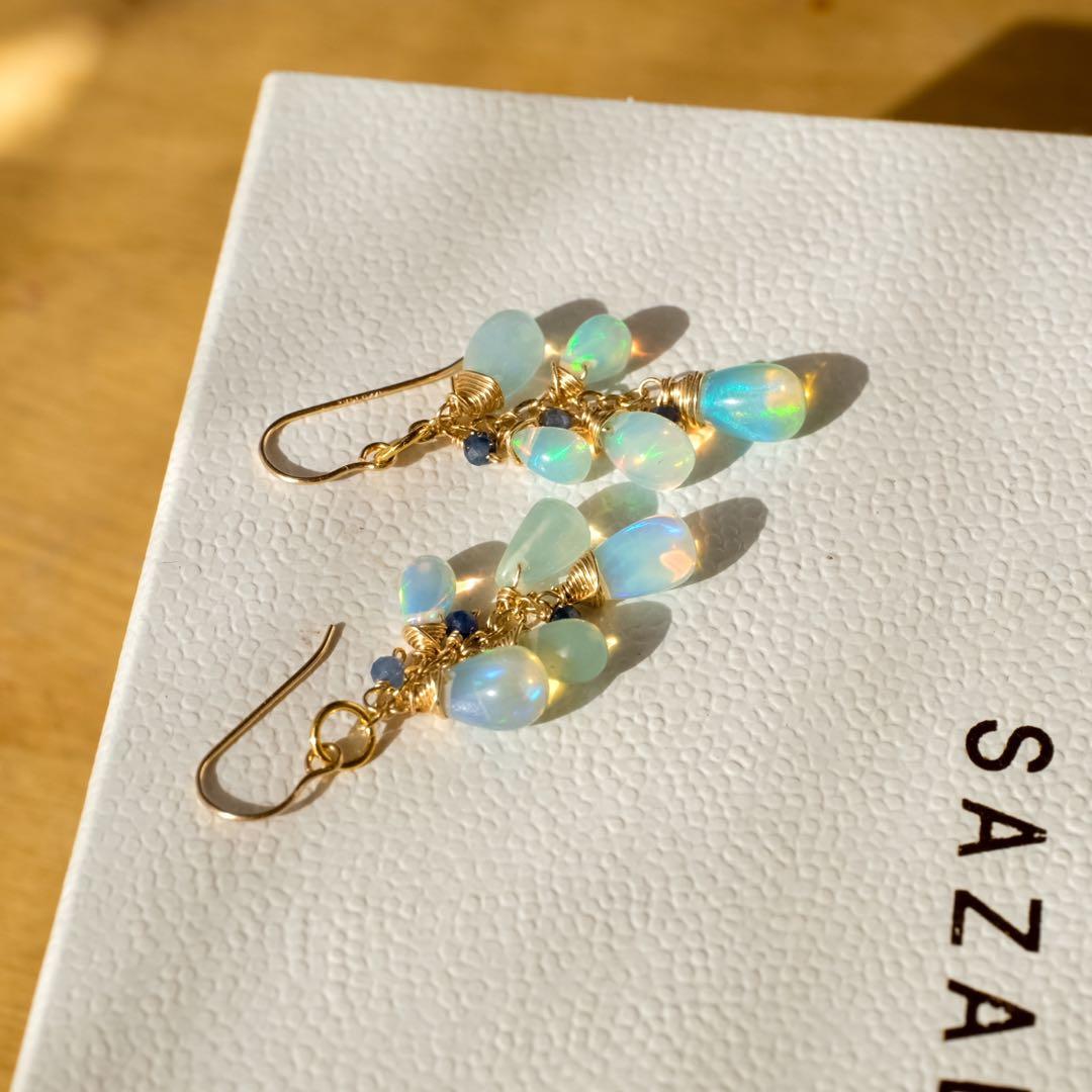 ラスト1点！14kgfカラーオパールピアス/イヤリング