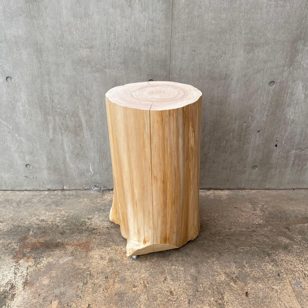 【ひのき切り株のスツール】丸太 椅子 サイドテーブル オブジェ インテリア 什器