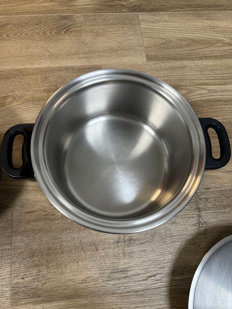 ステンレス両手鍋＋片手鍋 2個セット