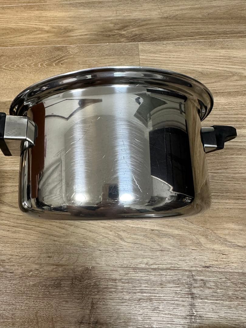 ステンレス両手鍋＋片手鍋 2個セット