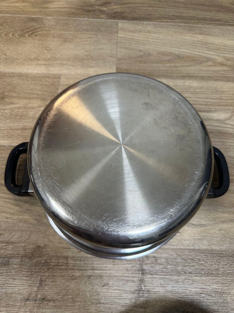 ステンレス両手鍋＋片手鍋 2個セット