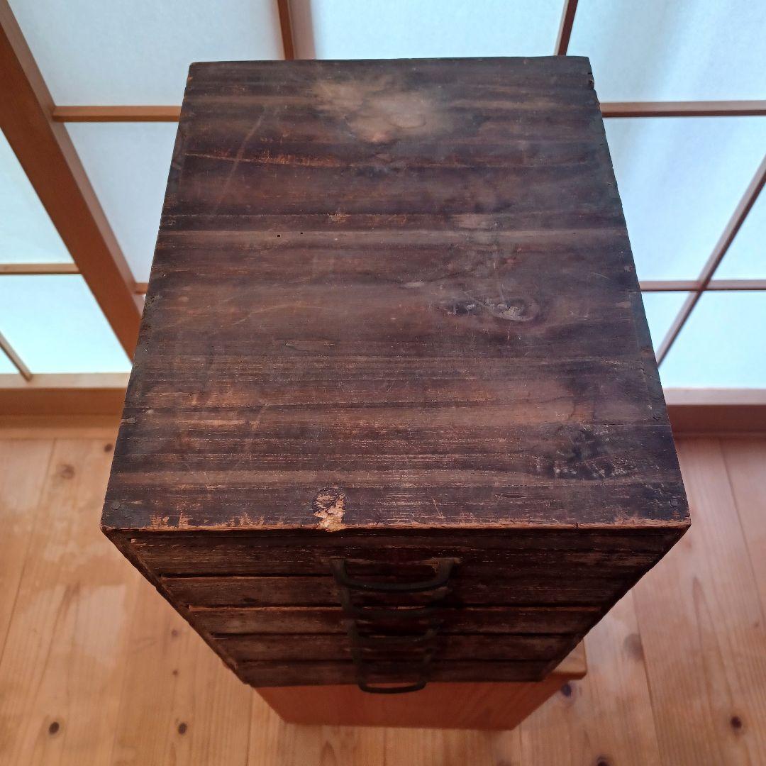 桐材 ５杯小引き出し　抽斗 書類棚 収納棚 箪笥 古家具 古道具 アンティーク