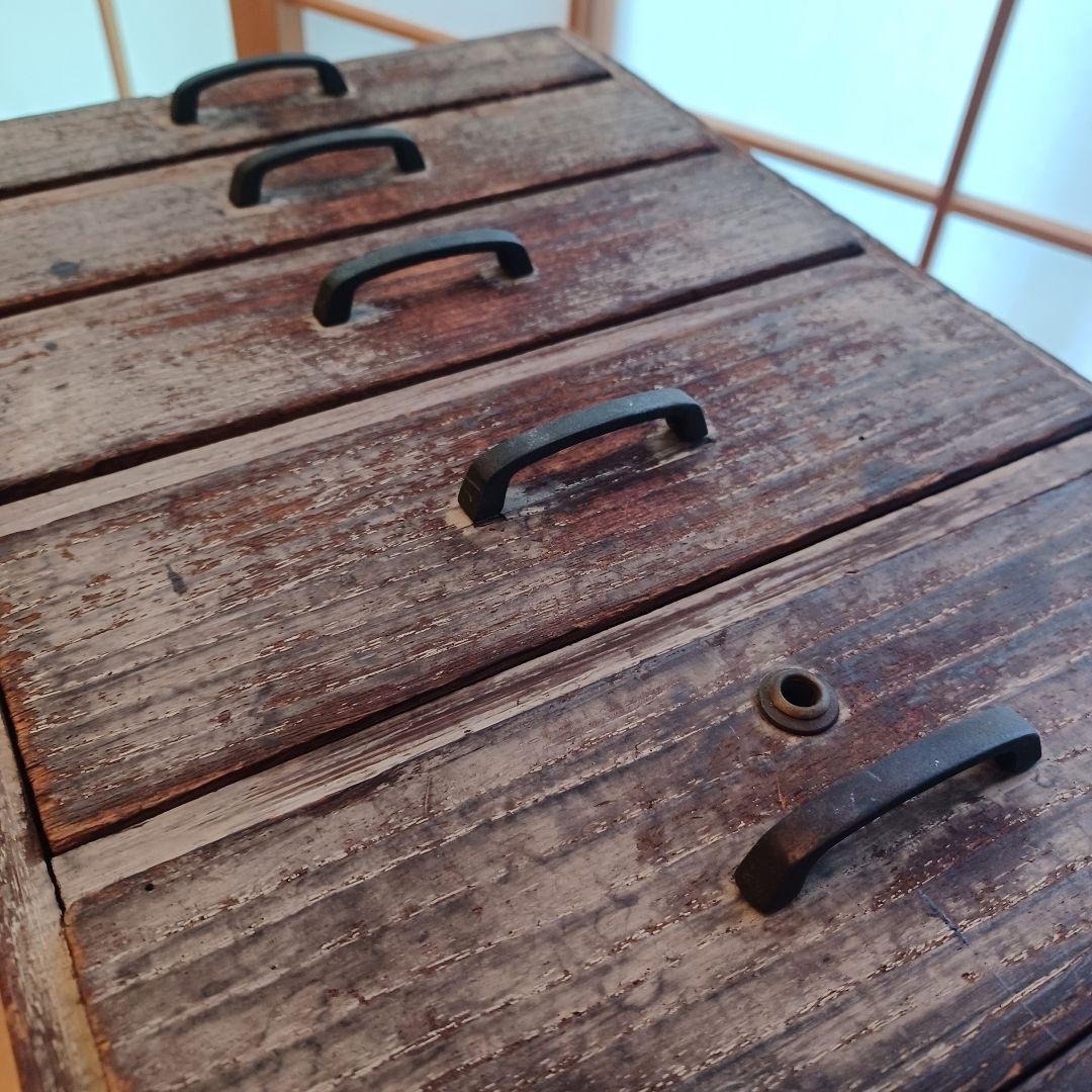桐材 ５杯小引き出し　抽斗 書類棚 収納棚 箪笥 古家具 古道具 アンティーク