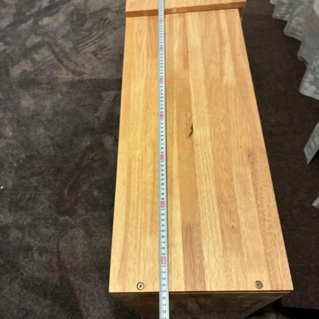 無垢材　木製ラック オープンシェルフ　ナチュラルウッドラック　伸縮可能