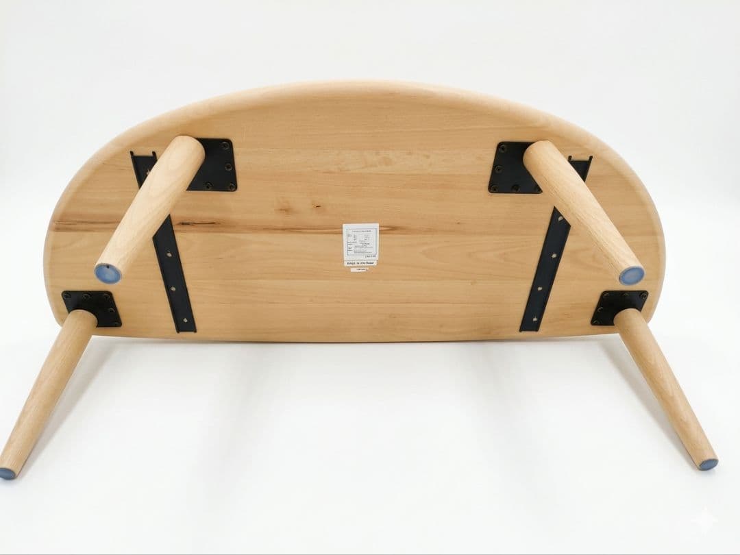 半円形ローテーブル　(ビーチ材)