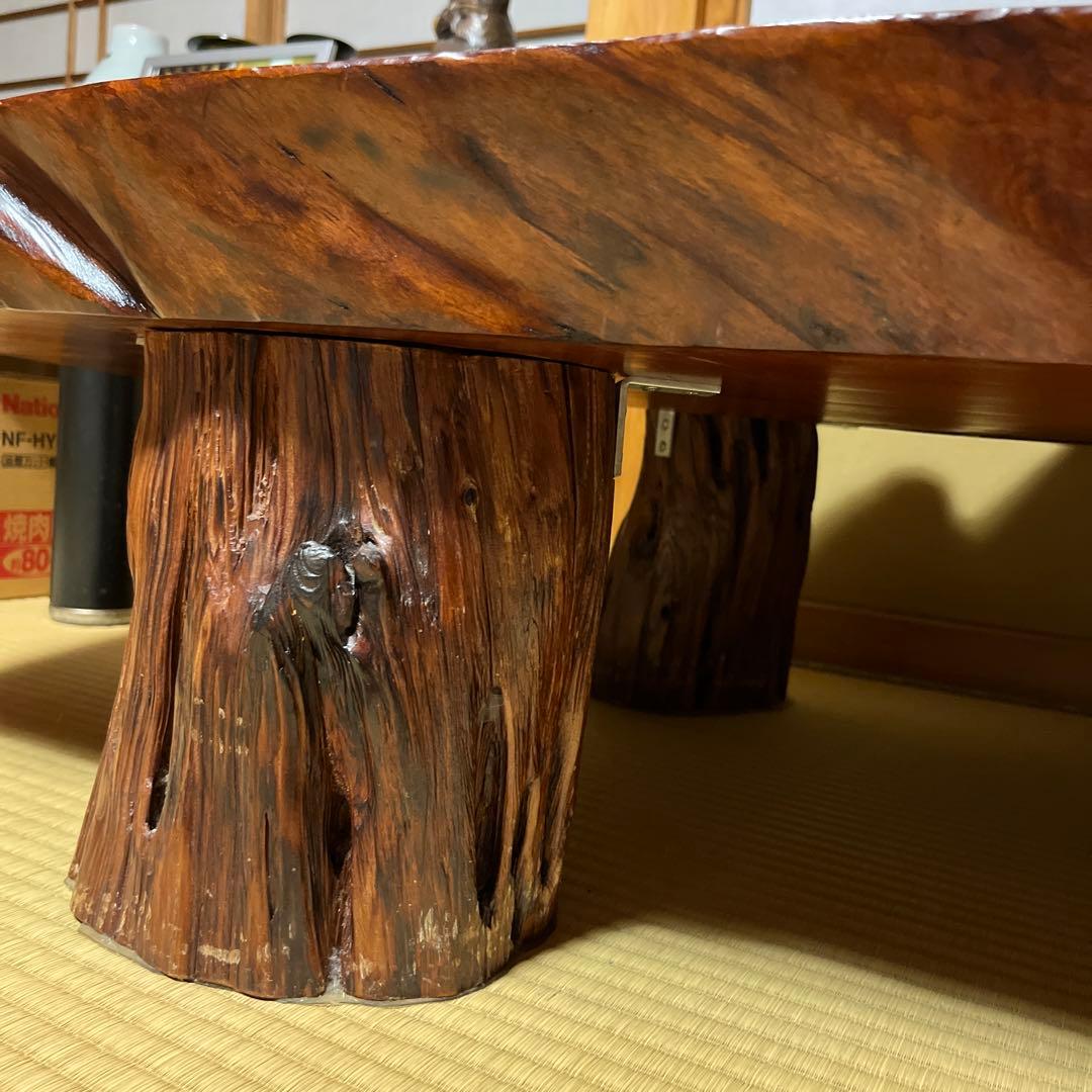 桜の木の座卓 大きめ 茶色