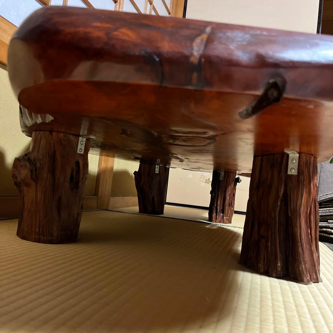 桜の木の座卓 大きめ 茶色