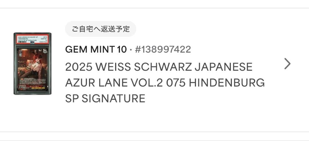 【PSA10】ヒンデルブルク　SP