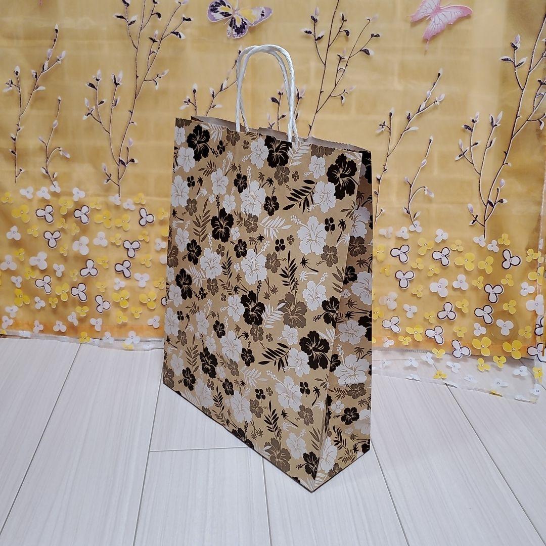 花柄ショッピングバッグ　紙袋