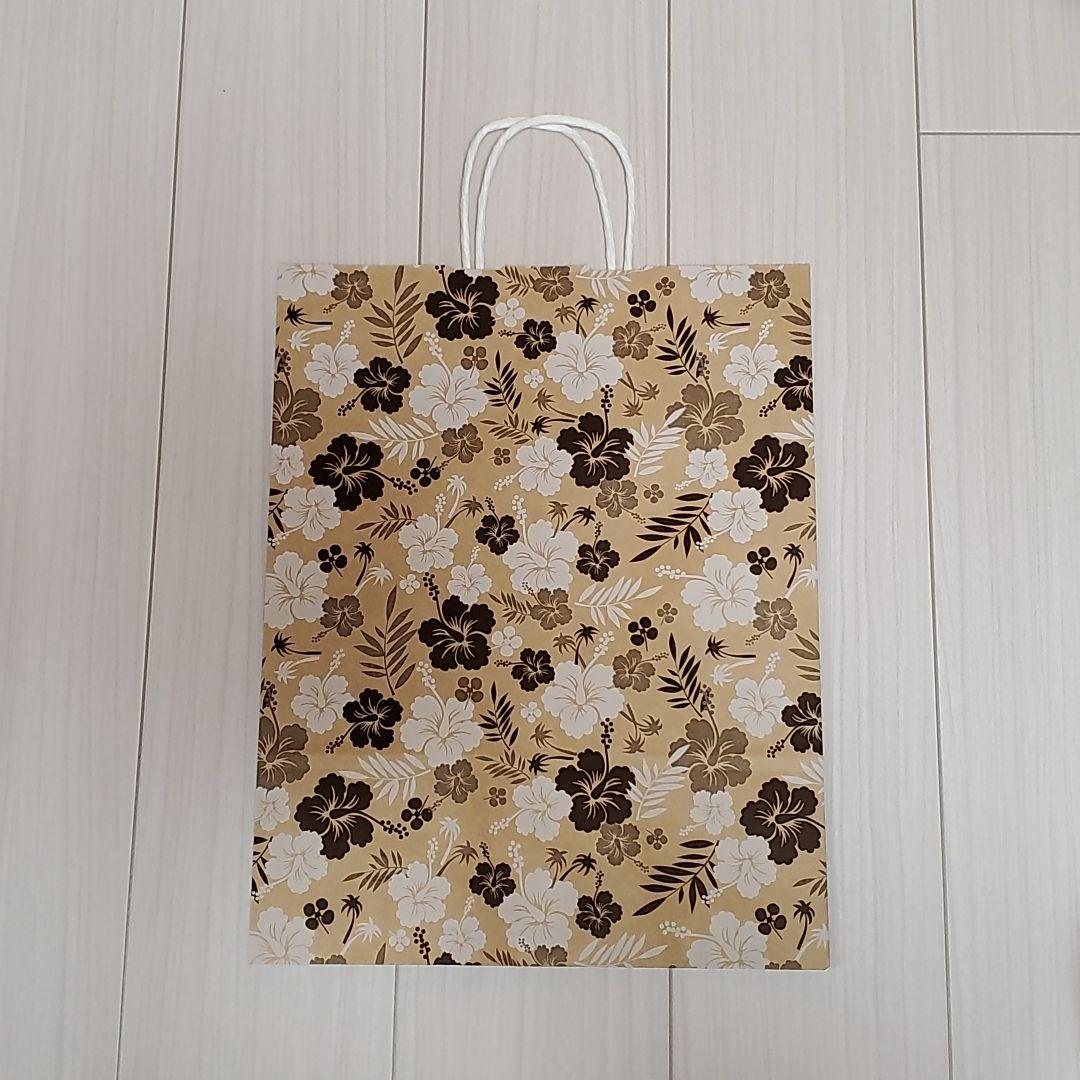 花柄ショッピングバッグ　紙袋