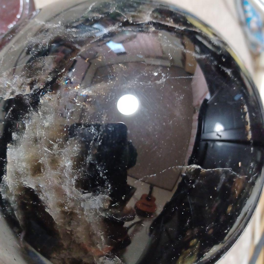 黒水晶　モリオン　大玉１６㎝丸球　6.6kg