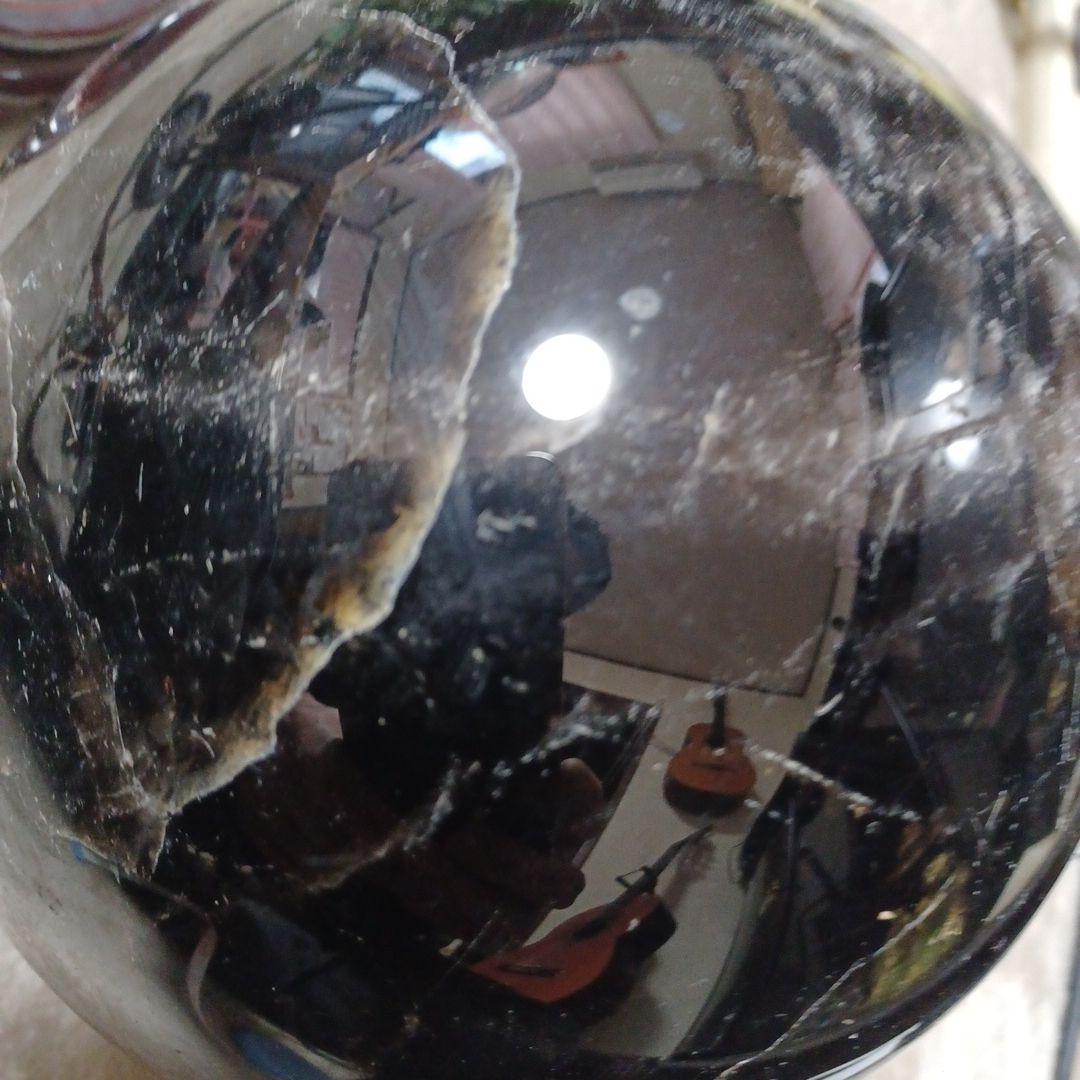 黒水晶　モリオン　大玉１６㎝丸球　6.6kg