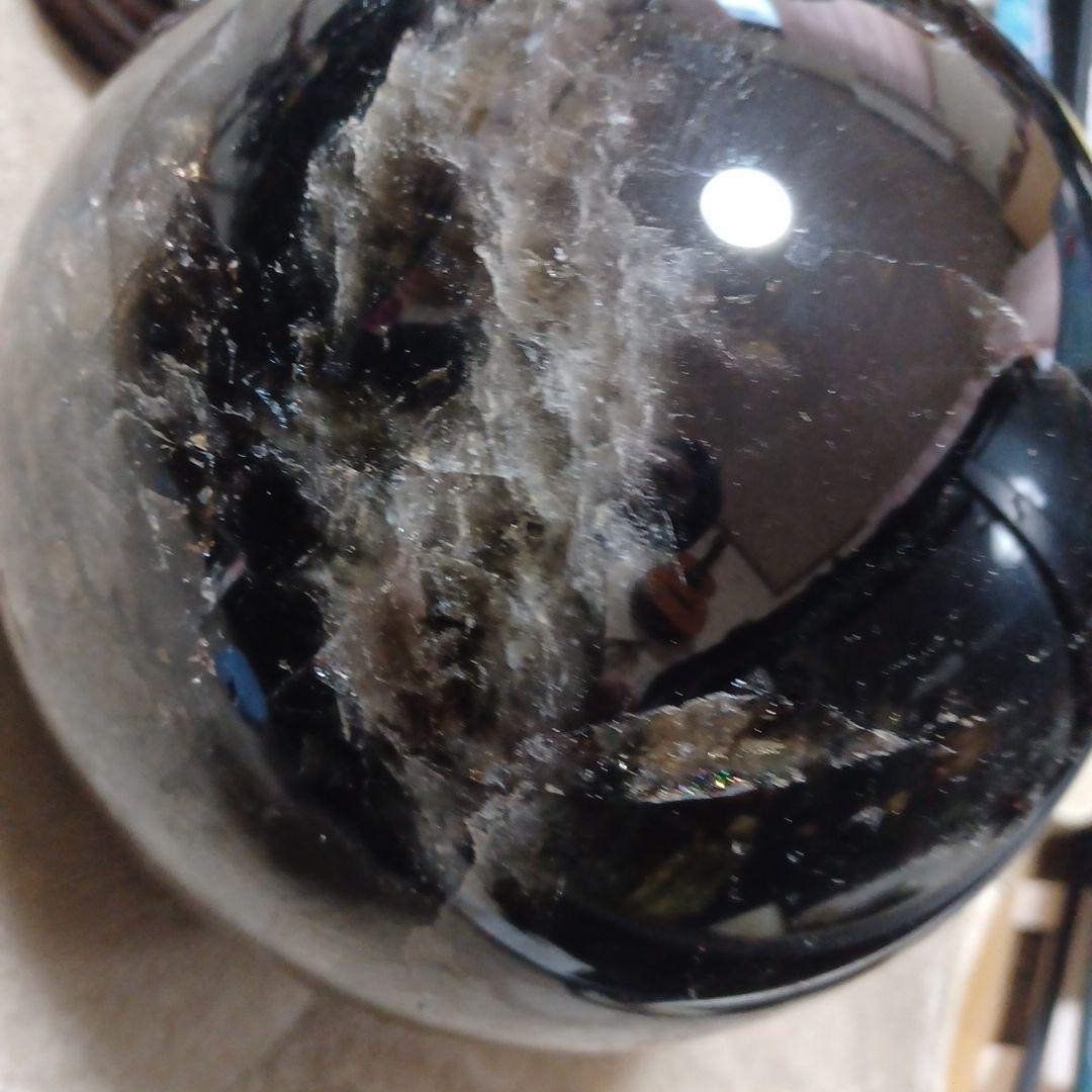 黒水晶　モリオン　大玉１６㎝丸球　6.6kg