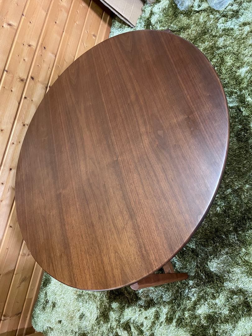 関家具　ローテーブル　センターテーブル　丸テーブル大　ウォールナット
