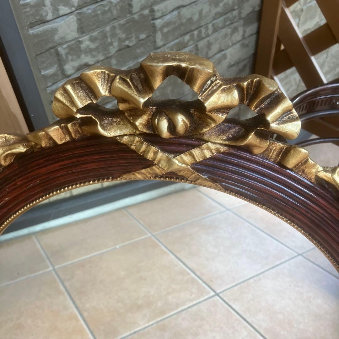 アンティークミラー 金彩色 イタリア製 ヴィンテージ 年代物 貴重品　ゴールド