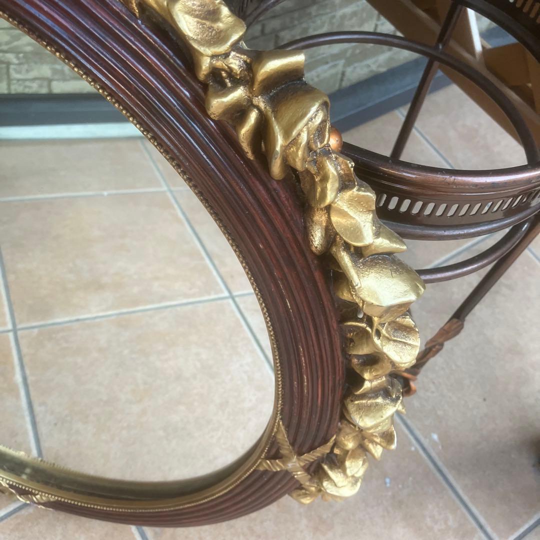 アンティークミラー 金彩色 イタリア製 ヴィンテージ 年代物 貴重品　ゴールド