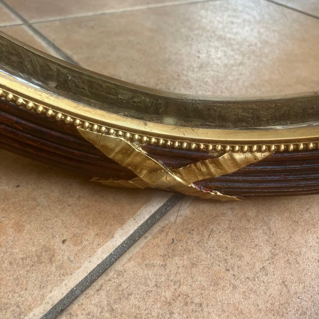 アンティークミラー 金彩色 イタリア製 ヴィンテージ 年代物 貴重品　ゴールド